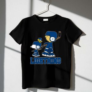 Snoopy And Charlie Brown Tampa Bay Lightning Ice Hockey Shirt