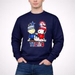 Snoopy And Charlie Brown Texas Sports Cowboys X Rangers 3 Sweatshirt