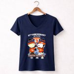 Snoopy And Charlie Brown The Peanuts Denver Broncos 67th Anniversary 1959 2026 5 Womens V Neck