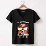 Snoopy And Charlie Brown The Peanuts Denver Broncos 67th Anniversary 1959 2026 7 Womens V Neck