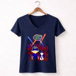 Snoopy And Charlie Brown Watching Florida Gators City By Night 5 Womens V Neck.jpg