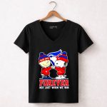 Snoopy And Charlie Brown X Mlb Toronto Blue Jays Forever Not Just When We Win 7 Womens V Neck.jpg