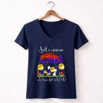 Snoopy And Friend LSU Tigers Football Who Lover Fall And LSU 5 Womens V Neck 1.jpg