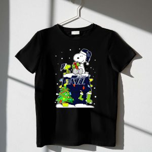 Snoopy And Friends Celebrating Christmas With Utah Jazz Spirit 1 T Shirt