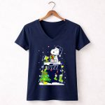 Snoopy And Friends Celebrating Christmas With Utah Jazz Spirit 5 Womens V Neck