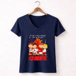 Snoopy And Friends Chiefs Its The Most Autum Fall 5 Womens V Neck