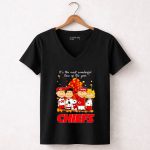 Snoopy And Friends Chiefs Its The Most Autum Fall 7 Womens V Neck