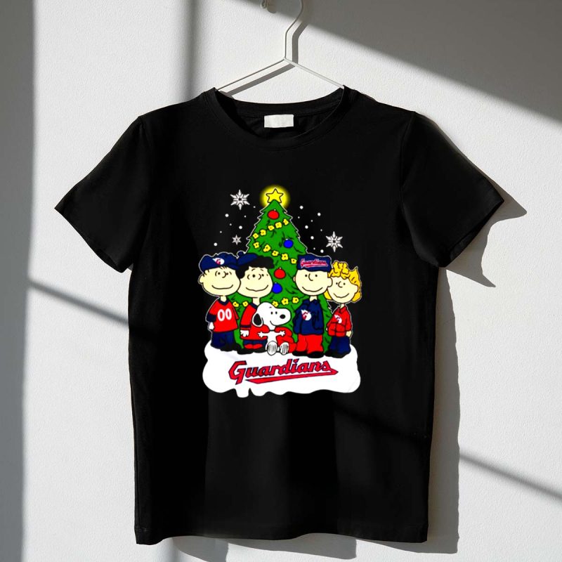 Snoopy And Friends Cleveland Guardians Christmas 1 T Shirt.jpg