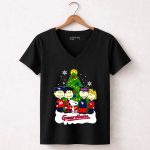 Snoopy And Friends Cleveland Guardians Christmas 7 Womens V Neck.jpg