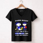 Snoopy And Friends Damn Right I Am A Toronto Blue Jays Fan Now And Forever 7 Womens V Neck.jpg