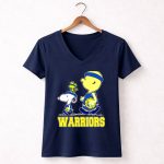 Snoopy And Friends Golden State Warriors Basketball Fans 5 Womens V Neck