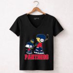 Snoopy And Friends Supporting Florida Panthers Hockey Fans 7 Womens V Neck.jpg