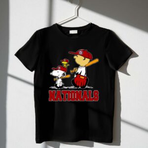 Snoopy And Peanuts Characters With Washington Nationals Baseball Fans Shirt