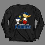 Snoopy And San Diego Padres Baseball Team Fans With Woodstock And Sports Equipment 4 Long Sleeves.jpg