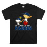 Snoopy And San Diego Padres Baseball Team Fans With Woodstock And Sports Equipment T Shirt 6.jpg