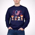 Snoopy And The Peanuts Baltimore Orioles 4th Of July American Flag 3 Sweatshirt