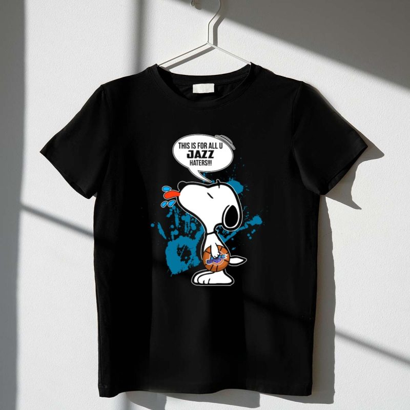 Snoopy And Utah Jazz Haters Fan Message 1 T Shirt