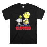 Snoopy And Woodstock Basketball With La Clippers Fans T Shirt 6