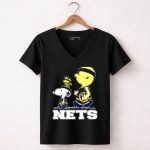 Snoopy And Woodstock Brooklyn Nets Basketball Fans 6 Womens V Neck