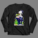 Snoopy And Woodstock Celebrate New England Patriots Christmas 4 Long Sleeves