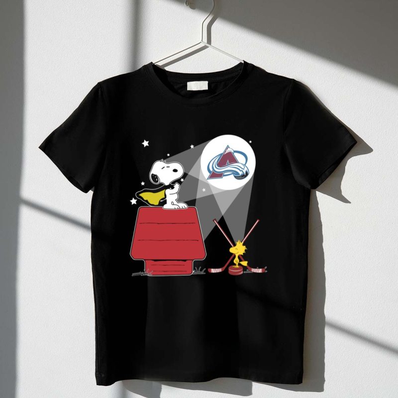 Snoopy And Woodstock Colorado Avalanche Spotlight 1 T Shirt.jpg