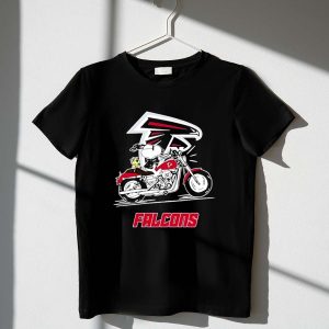 Snoopy And Woodstock Driving Motorbike Atlanta Falcons 1 T Shirt
