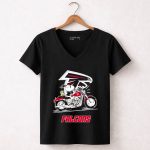 Snoopy And Woodstock Driving Motorbike Atlanta Falcons 7 Womens V Neck