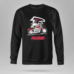 Snoopy And Woodstock Driving Motorbike Atlanta Falcons 9 Sweatshirt