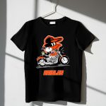 Snoopy And Woodstock Driving Motorbike Baltimore Orioles 1 T Shirt