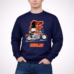 Snoopy And Woodstock Driving Motorbike Baltimore Orioles 3 Sweatshirt