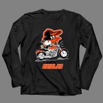 Snoopy And Woodstock Driving Motorbike Baltimore Orioles 4 Long Sleeves