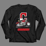 Snoopy And Woodstock Driving Motorbike Cleveland Guardians 4 Long Sleeves.jpg