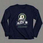 Snoopy And Woodstock Driving Motorbike Oakland Athletics 6 Long Sleeves.jpg