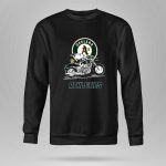 Snoopy And Woodstock Driving Motorbike Oakland Athletics 9 Sweatshirt.jpg