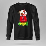 Snoopy And Woodstock Halloween Los Angeles Angels Baseball Pumpkin Scene 9 Sweatshirt.jpg
