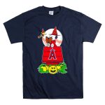 Snoopy And Woodstock Halloween Los Angeles Angels Baseball Pumpkin Scene T Shirt 7.jpg
