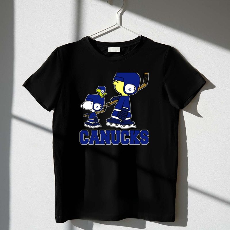 Snoopy And Woodstock In Vancouver Canucks Hockey Gear 1 T Shirt.jpg