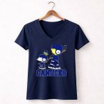 Snoopy And Woodstock In Vancouver Canucks Hockey Gear 5 Womens V Neck.jpg