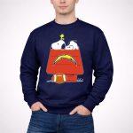 Snoopy And Woodstock Los Angeles Chargers Football Doghouse 3 Sweatshirt