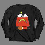 Snoopy And Woodstock Los Angeles Chargers Football Doghouse 4 Long Sleeves
