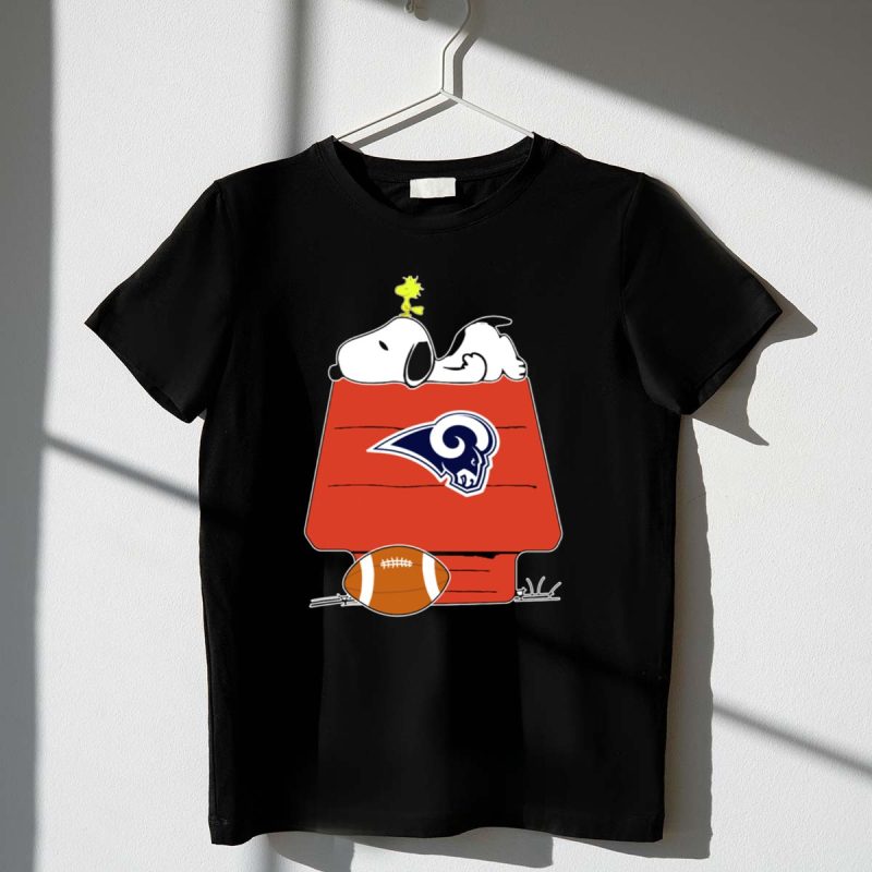 Snoopy And Woodstock Los Angeles Rams Doghouse Nfl Football 1 T Shirt
