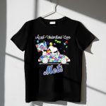 Snoopy And Woodstock New York Mets Driving Car Autism Accept Understand Loves 1 T Shirt