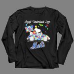 Snoopy And Woodstock New York Mets Driving Car Autism Accept Understand Loves 4 Long Sleeves