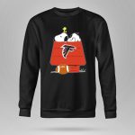 Snoopy And Woodstock On Atlanta Falcons Doghouse With Football 9 Sweatshirt