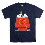Snoopy And Woodstock On Calgary Flames Logo House T Shirt 7.jpg