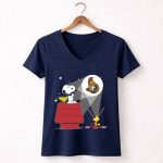 Snoopy And Woodstock Ottawa Senators Hockey Fan Tribute 5 Womens V Neck.jpg