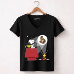 Snoopy And Woodstock Ottawa Senators Hockey Fan Tribute 7 Womens V Neck.jpg