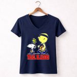 Snoopy And Woodstock Portland Trail Blazers Fans Basketball Theme 5 Womens V Neck