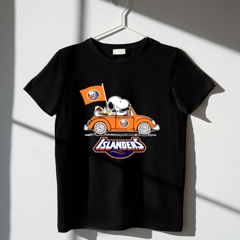 Snoopy And Woodstock Ride The New York Islander Car 1 T Shirt.jpg