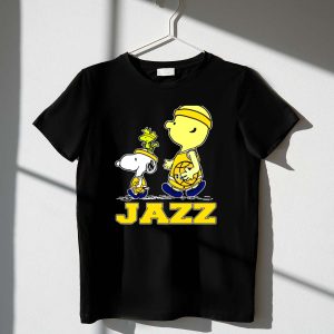 Snoopy And Woodstock With Basketball For Utah Jazz Fans 1 T Shirt